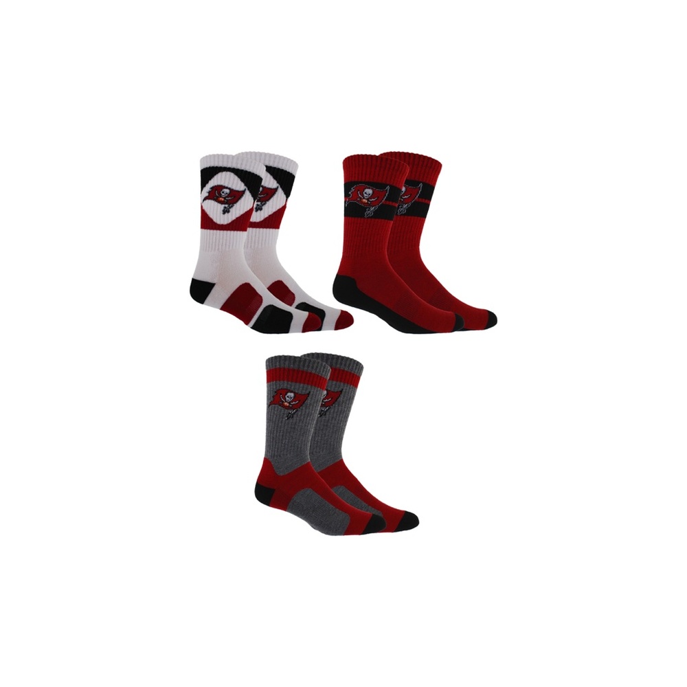 Tampa Bay Buccaneers Mens Socks Crew Shoe Sz 7-12
